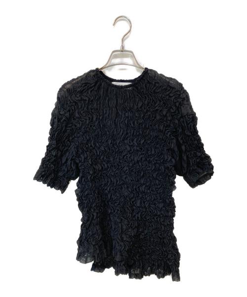 HeRIN.CYE（ヘリンドットサイ）HeRIN.CYE (ヘリンドットサイ) Square shirring tops ブラック サイズ:FREEの古着・服飾アイテム