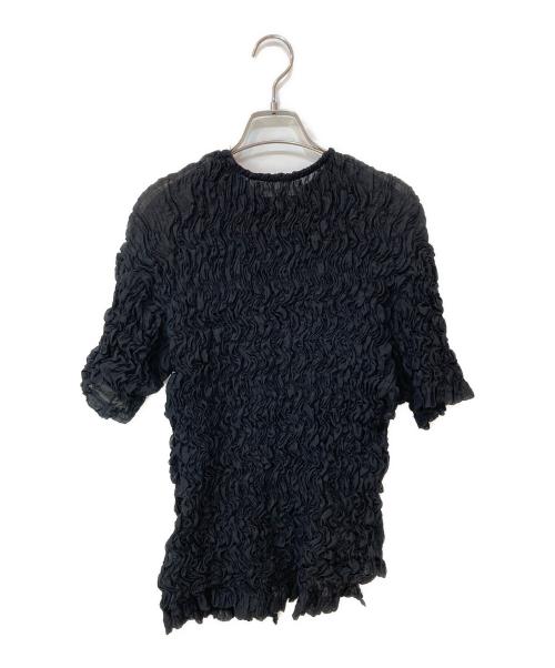 HeRIN.CYE（ヘリンドットサイ）HeRIN.CYE (ヘリンドットサイ) Square shirring tops ブラック サイズ:FREEの古着・服飾アイテム