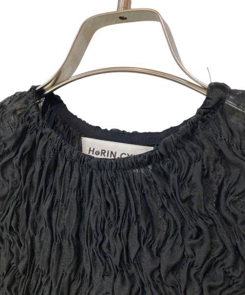 HeRIN.CYE（ヘリンドットサイ）HeRIN.CYE (ヘリンドットサイ) Square shirring tops ブラック サイズ:FREEの古着・服飾アイテム