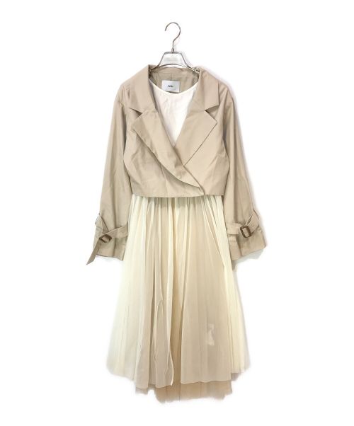 sheller（シェリエ）sheller (シェリエ) 3wayチュールトレンチコート ベージュ サイズ:Fの古着・服飾アイテム
