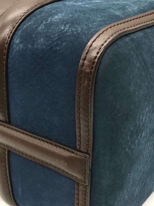 J&M DAVIDSON（ジェイ＆エム デヴィッドソン）J&M DAVIDSON (ジェイ＆エム デヴィッドソン) BIP ヌバッグ ハンドバッグ ブルー×ブラウン サイズ:-の古着・服飾アイテム