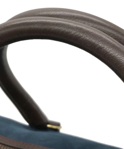 J&M DAVIDSON（ジェイ＆エム デヴィッドソン）J&M DAVIDSON (ジェイ＆エム デヴィッドソン) BIP ヌバッグ ハンドバッグ ブルー×ブラウン サイズ:-の古着・服飾アイテム