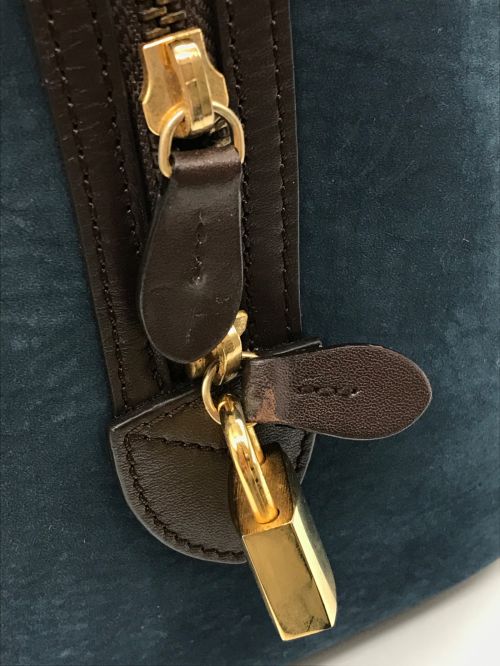 J&M DAVIDSON（ジェイ＆エム デヴィッドソン）J&M DAVIDSON (ジェイ＆エム デヴィッドソン) BIP ヌバッグ ハンドバッグ ブルー×ブラウン サイズ:-の古着・服飾アイテム