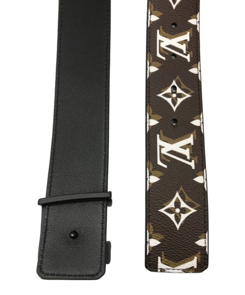 LOUIS VUITTON（ルイ ヴィトン）LOUIS VUITTON (ルイ ヴィトン) サンチュール・LVシェイプ ベルト ブラック サイズ:90/36の古着・服飾アイテム