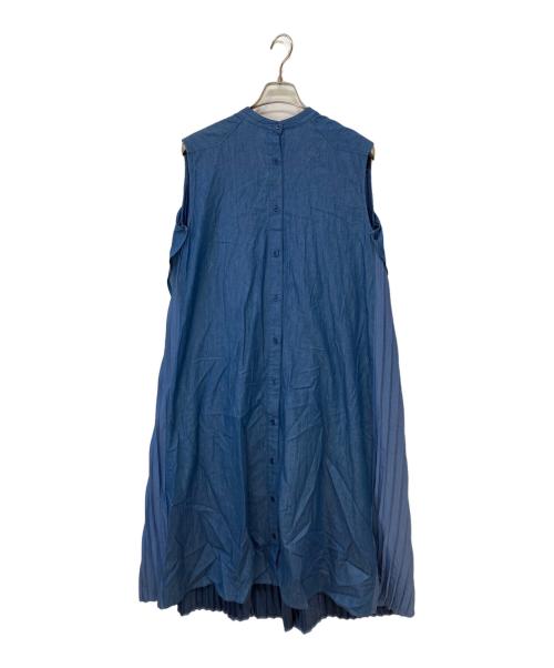 ear PAPILLONNER（イアパピヨネ）ear PAPILLONNER (イアパピヨネ) ノースリーブワンピース ブルー サイズ:Fの古着・服飾アイテム