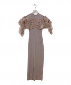 Snidelスナイデル）の古着「チュールボレロリブニットワンピース」｜ピンク