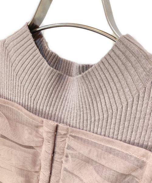 Snidel（スナイデル）Snidel (スナイデル) チュールボレロリブニットワンピース ピンク サイズ:Freeの古着・服飾アイテム