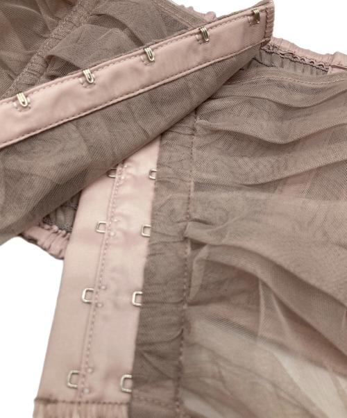 Snidel（スナイデル）Snidel (スナイデル) チュールボレロリブニットワンピース ピンク サイズ:Freeの古着・服飾アイテム