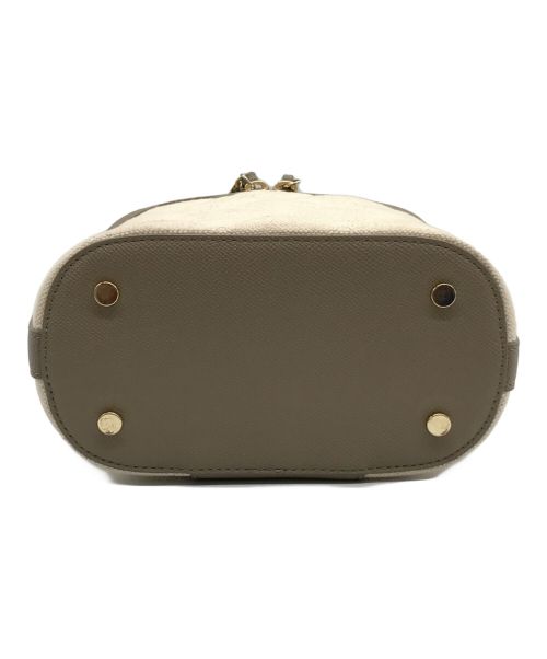 DIANA（ダイアナ）DIANA (ダイアナ) キルティング エコファー バニティ ミニ ショルダーバッグ ホワイト×グレー サイズ:-の古着・服飾アイテム