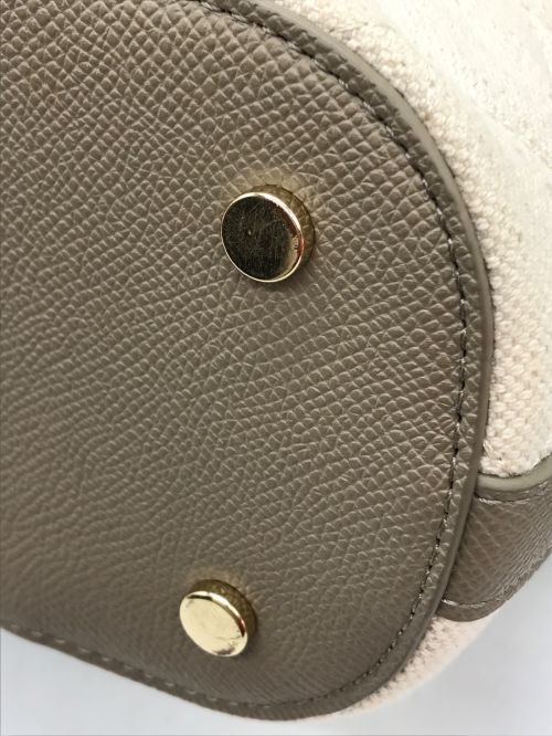DIANA（ダイアナ）DIANA (ダイアナ) キルティング エコファー バニティ ミニ ショルダーバッグ ホワイト×グレー サイズ:-の古着・服飾アイテム