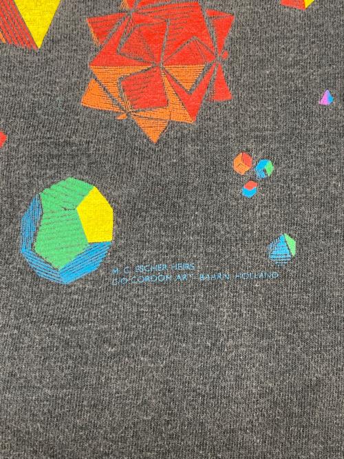 ANDAZIA（アンダジア）ANDAZIA (アンダジア) 90’sカメレオン プリントTシャツ イエロー×ブラック サイズ:Mの古着・服飾アイテム