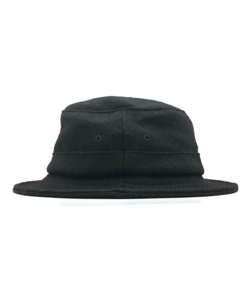 SUPREME（シュプリーム）SUPREME (シュプリーム) Harris Tweed (ハリスツイード) 21FW Classic Logo Crusher バケットハット ブラック サイズ:SMALL/MEDIUMの古着・服飾アイテム