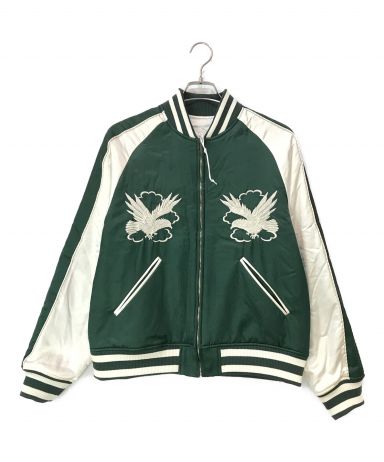 ✨完売入手困難✨ URU ウル 両面イーグル刺繍 スカジャン 中綿 2 グリーン 中古・古着通販】URU (ウル) COTTON RAYON A - SKA JUMPER TYPE A