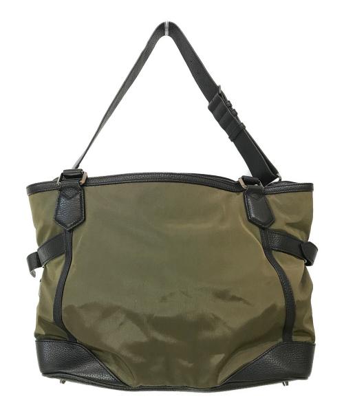 BURBERRY（バーバリー）BURBERRY (バーバリー) ナイロントートバッグ グリーンの古着・服飾アイテム