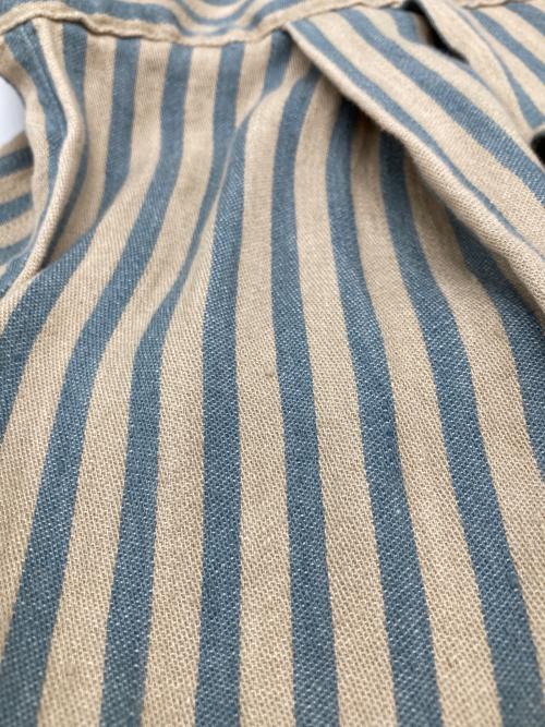 KAPITAL（キャピタル）KAPITAL (キャピタル) リネンストライプサロペット ベージュ×ブルーの古着・服飾アイテム