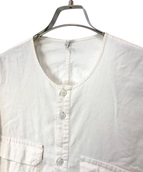 FIRMUM（フィルマム）FIRMUM (フィルマム) レーヨンシーチングガーメントダイロングプルオーバー ホワイト サイズ:Sの古着・服飾アイテム
