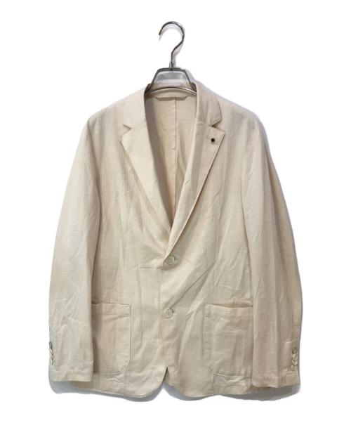 AOURE（アウール）AOURE (アウール) サッカーストライプジャケット ベージュ サイズ:Sの古着・服飾アイテム