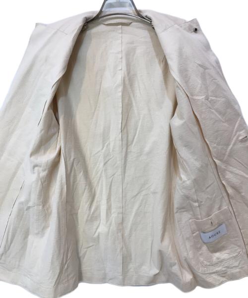 AOURE（アウール）AOURE (アウール) サッカーストライプジャケット ベージュ サイズ:Sの古着・服飾アイテム