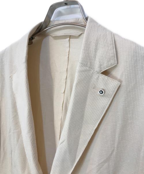 AOURE（アウール）AOURE (アウール) サッカーストライプジャケット ベージュ サイズ:Sの古着・服飾アイテム