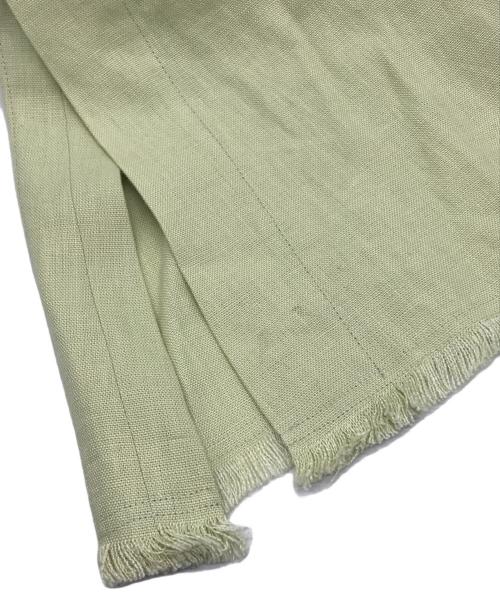 ebure（エブール）ebure (エブール) ボタニカルミディアムリネン カフタンワンピース グリーン サイズ:36の古着・服飾アイテム