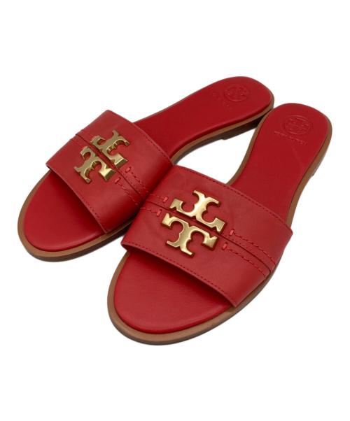 TORY BURCH（トリーバーチ）TORY BURCH (トリーバーチ) エブリー スライド レザー サンダル レッド サイズ:8Mの古着・服飾アイテム