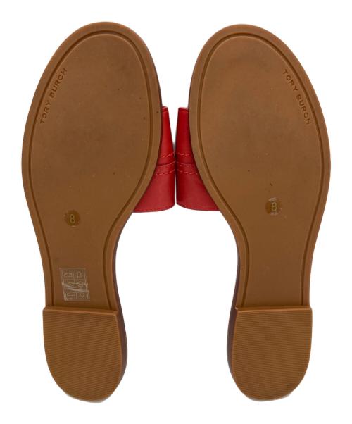 TORY BURCH（トリーバーチ）TORY BURCH (トリーバーチ) エブリー スライド レザー サンダル レッド サイズ:8Mの古着・服飾アイテム