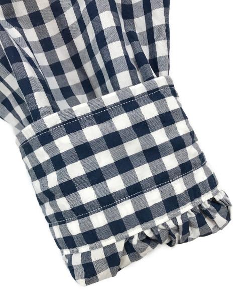 Porter Classic（ポータークラシック）Porter Classic (ポータークラシック) ROLL UP GINGHAM CHECK SHIRT ブルー×ホワイト サイズ:XLの古着・服飾アイテム