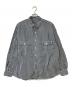 Porter Classic（ポータークラシック）の古着「ROLL UP GINGHAM CHECK SHIRT」｜ブルー×ホワイト