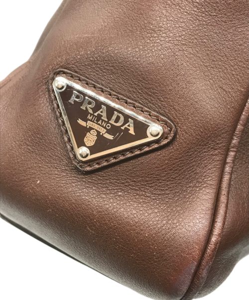 PRADA（プラダ）PRADA (プラダ) レザーブリーフケース ブラウン サイズ:-の古着・服飾アイテム