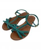 PRADAプラダ）の古着「ウッドソール サンダル」｜グリーン×ブラウン