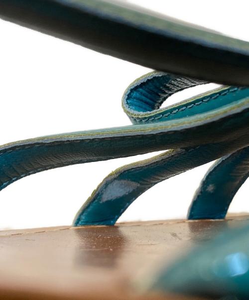 PRADA（プラダ）PRADA (プラダ) ウッドソール サンダル グリーン×ブラウン サイズ:37 1/2の古着・服飾アイテム