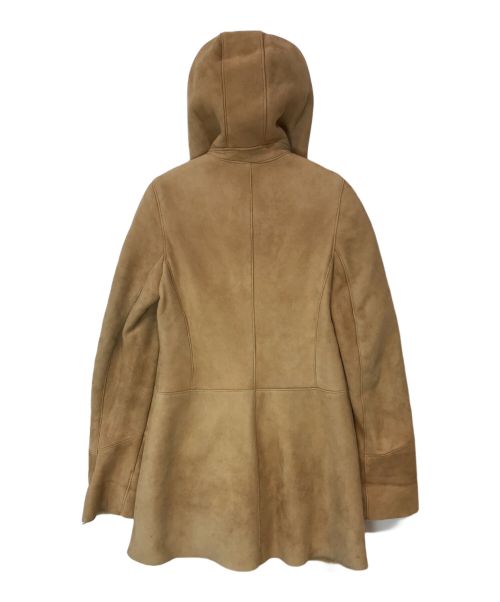 SKIN VALLEY（スキンバレー）SKIN VALLEY (スキンバレー) 本革ラムレザーフーデット ボア コート ブラウン サイズ:-の古着・服飾アイテム