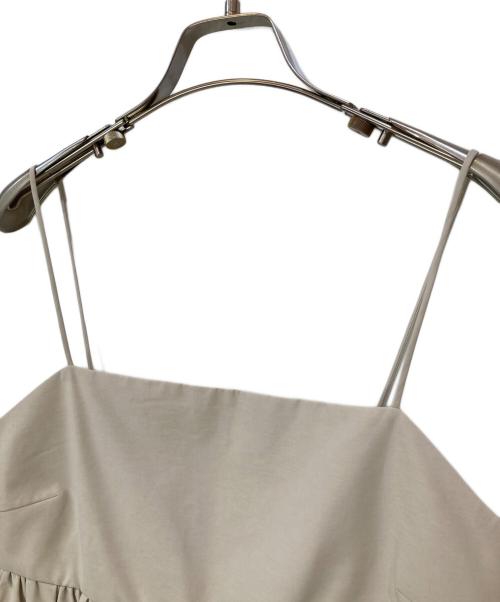 BEAUTY&YOUTH（ビューティーアンドユース）BEAUTY&YOUTH (ビューティーアンドユース) コットンナイロン バックホール キャミソール ベージュ サイズ:FREEの古着・服飾アイテム