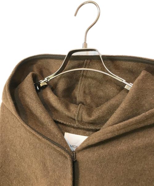 MIDIUMISOLID（ミディウミソリッド）MIDIUMISOLID (ミディウミソリッド) フーデッドウールコート ブラウン サイズ:-の古着・服飾アイテム