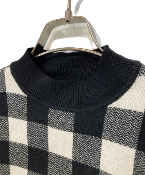 darich（ダーリッチ）darich (ダーリッチ) ギンガムチェックニットセットアップ ホワイト×ブラック サイズ:Freeの古着・服飾アイテム