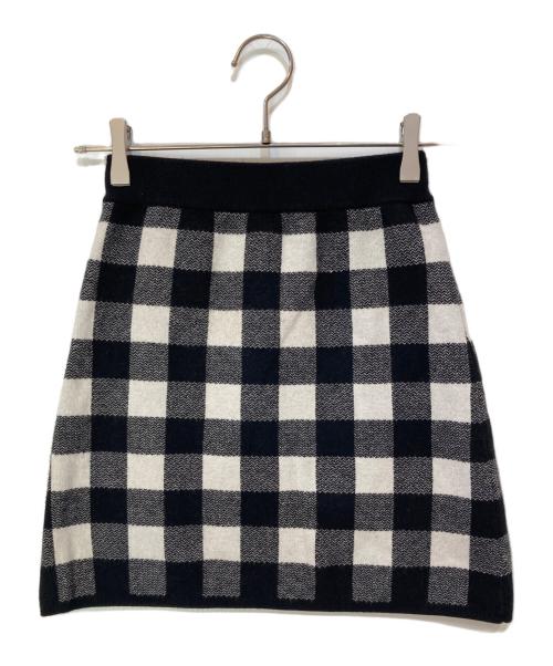 darich（ダーリッチ）darich (ダーリッチ) ギンガムチェックニットセットアップ ホワイト×ブラック サイズ:Freeの古着・服飾アイテム