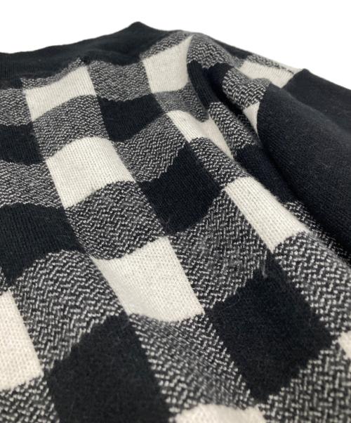 darich（ダーリッチ）darich (ダーリッチ) ギンガムチェックニットセットアップ ホワイト×ブラック サイズ:Freeの古着・服飾アイテム