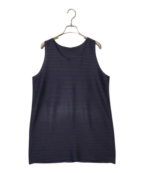 PLEATS PLEASE（プリーツプリーズ）PLEATS PLEASE (プリーツプリーズ) ノースリーブロングカットソー パープル サイズ:3の古着・服飾アイテム