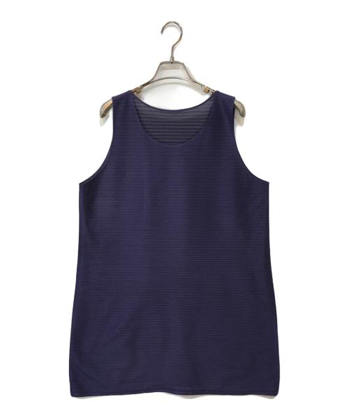 PLEATS PLEASE（プリーツプリーズ）PLEATS PLEASE (プリーツプリーズ) ノースリーブロングカットソー パープル サイズ:3の古着・服飾アイテム