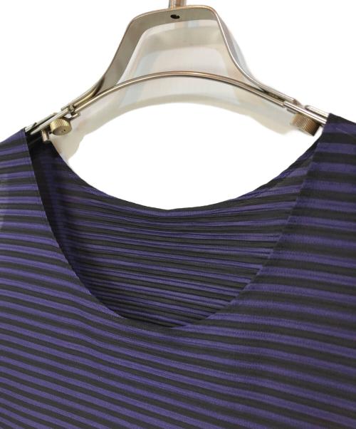 PLEATS PLEASE（プリーツプリーズ）PLEATS PLEASE (プリーツプリーズ) ノースリーブロングカットソー パープル サイズ:3の古着・服飾アイテム