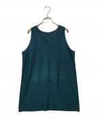 PLEATS PLEASEプリーツプリーズ）の古着「ノースリーブロングカットソー」｜グリーン