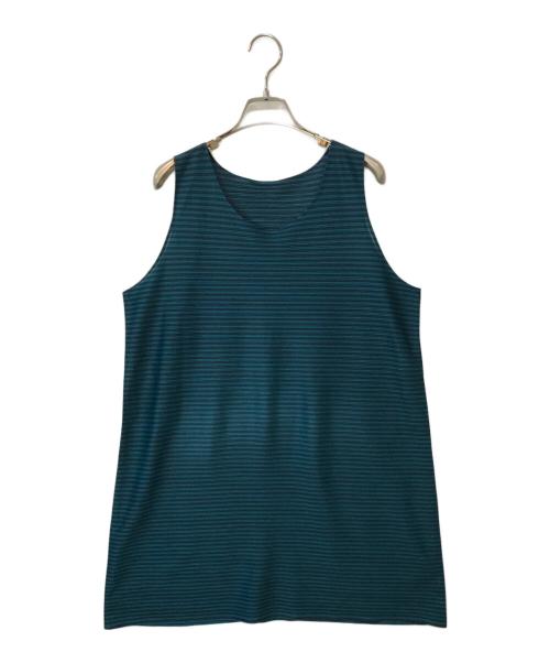 PLEATS PLEASE（プリーツプリーズ）PLEATS PLEASE (プリーツプリーズ) ノースリーブロングカットソー グリーン サイズ:3の古着・服飾アイテム