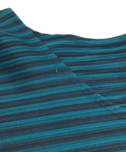 PLEATS PLEASE（プリーツプリーズ）PLEATS PLEASE (プリーツプリーズ) ノースリーブロングカットソー グリーン サイズ:3の古着・服飾アイテム