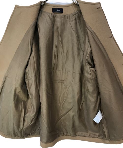 YLEVE（イレーヴ）YLEVE (イレーヴ) ウールモッサーコート ブラウンの古着・服飾アイテム