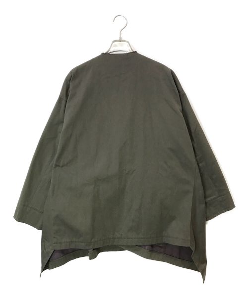 Y's（ワイズ）Y's (ワイズ) DOUBLE FACED TWILL NO COLLAR SHORT COAT カーキ サイズ:01の古着・服飾アイテム