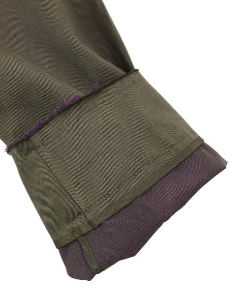 Y's（ワイズ）Y's (ワイズ) DOUBLE FACED TWILL NO COLLAR SHORT COAT カーキ サイズ:01の古着・服飾アイテム