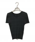 PLEATS PLEASEプリーツプリーズ）の古着「プリーツ Tシャツ」｜ブラック