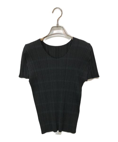 PLEATS PLEASE（プリーツプリーズ）PLEATS PLEASE (プリーツプリーズ) プリーツ Tシャツ ブラック サイズ:3の古着・服飾アイテム