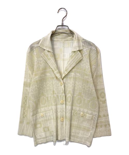 PLEATS PLEASE（プリーツプリーズ）PLEATS PLEASE (プリーツプリーズ) プリーツジャケット アイボリー サイズ:3の古着・服飾アイテム