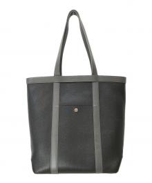 J&M DAVIDSON（ジェイ＆エム デヴィッドソン）の古着「レザートートバッグ」｜ブラック×グレー